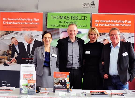 Thomas Issler, Michaela Herrmann, Margit Wellenreuther und Gerd Ziegler beim Internet-Marketing-Tag im Handwerk