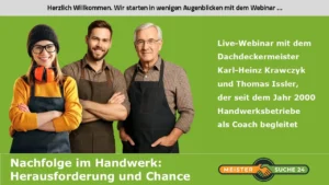 Nachfolge im Handwerk Live-Webinar